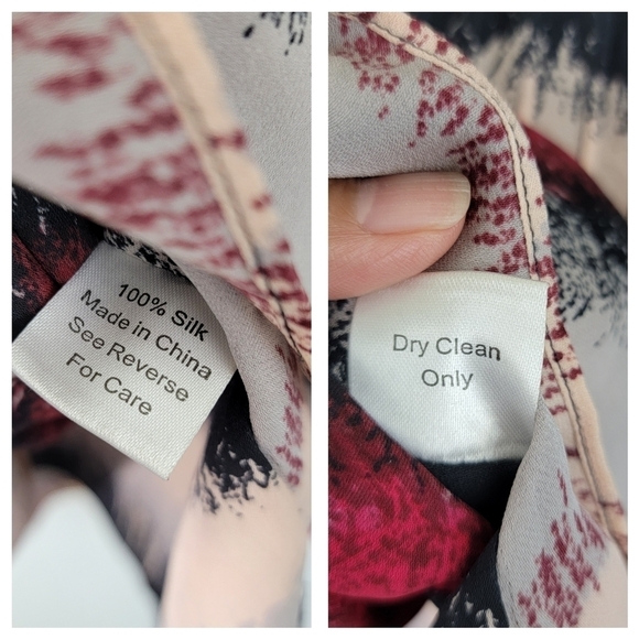 Parker Multi Tie-Dye 100% Silk Knee Length Dress Sz S Drawstring Long Sleeve - Picture 11 of 12